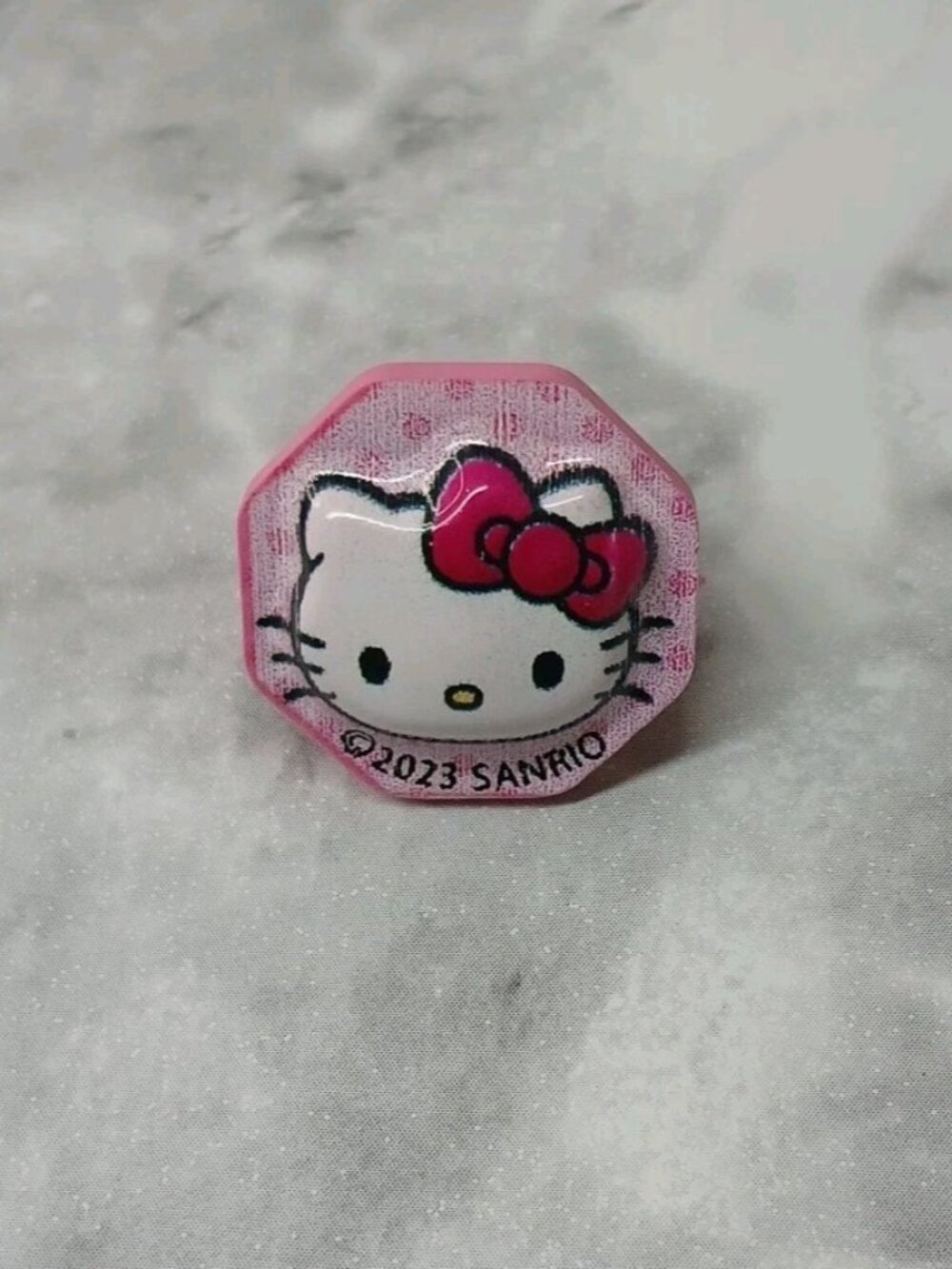 Hello Kitty Adjustable Ring Pink Sanrio 2023 Kids Jewelry Cute Accessory